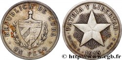 CUBA 1 Peso 1915  TTB 