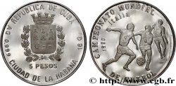 KUBA 5 Pesos Coupe du Monde de football Italie 1990 1989 La Havane