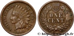 ÉTATS-UNIS D AMÉRIQUE 1 Cent tête d’indien, 2e type 1864 