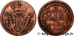 ALLEMAGNE - COLOGNE 1/4 Stuber Maximilien-Frédéric de Königsegg-Rotenfels 1767 