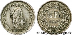 SUISSE 1/2 Franc Helvetia 1957 Berne - B