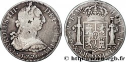 MESSICO - CARLO III 8 Reales, avec contremarques 1776 Mexico q.BB 