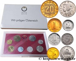 AUSTRIA Série FDC 8 Monnaies 1992 Vienne