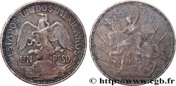 MEXICO 1 Peso Liberté à cheval  1910 Mexico