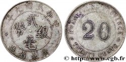 CHINE 20 Cents Province de Kwangtung  an 9 de la République (1920)  TTB 
