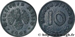 GERMANY 10 Reichspfennig aigle surmontant une swastika 1941 Berlin