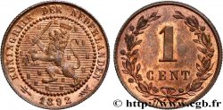 NETHERLANDS 1 Cent lion couronné 1892 Utrecht AU 
