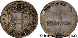 ITALY - GRAND DUCHY OF TUSCANY - LEOPOLD II 1/2 Florin  1827 Florence
