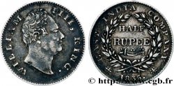 INDIA BRITANNICA 1/2 Rupee (Roupie) William IV 1835 Calcutta