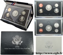 UNITED STATES OF AMERICA Série Premier Silver Proof Set 1 & 5 Cents, 1 Dime, 1 Quater et Half Dollar 1996 S- San Francisco