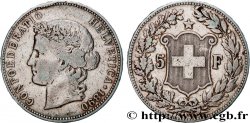 SUIZA 5 Francs Helvetia 1890 Berne