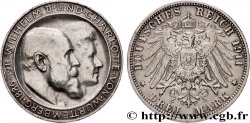 GERMANY - WÜRTTEMBERG 3 Mark Guillaume II et Charlotte 1911 Stuttgart
