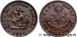 CANADA 1/2 Penny token Bank of Upper Canada 1854 Heaton