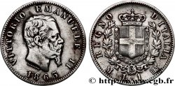 ITALIEN 1 Lire Victor Emmanuel II 1863 Milan SS 