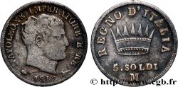 ITALY - KINGDOM OF ITALY - NAPOLEON I 5 Soldi Napoléon Empereur et Roi d’Italie 1812 Milan