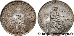 AUTRICHE 2 Schilling 700e anniversaire de la mort de Walter von der Vogelweide 1930  TTB+ 