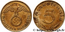 GERMANY 5 Reichspfennig aigle surmontant une swastika 1938 Berlin