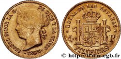 PHILIPPINES 4 Pesos Isabelle II 1868 