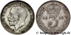 ROYAUME-UNI 3 Pence Georges V 1917 