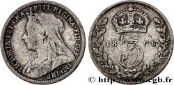 REINO UNIDO 3 Pence Victoria “Old Head” 1898 