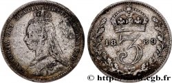 ROYAUME-UNI 3 Pence Victoria buste du jubilé 1889 