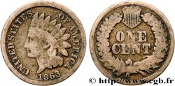 ÉTATS-UNIS D AMÉRIQUE 1 Cent tête d’indien 2e type 1863 Philadelphie
