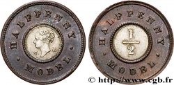 GREAT BRITAIN - VICTORIA 1/2 Penny Model  n.d. Londres