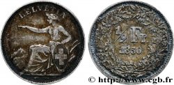 SUISSE 1/2 Franc Helvetia 1850 Paris