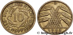 ALEMANIA 10 Reichspfennig gerbe de blé 1925 Karlsruhe - G