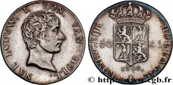 HOLLANDE - ROYAUME DE HOLLANDE - LOUIS NAPOLÉON 50 Stuivers 1808 Utrecht TTB+ 
