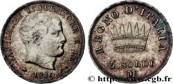 ITALY - KINGDOM OF ITALY - NAPOLEON I 5 Soldi 1810 Milan