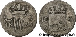 NETHERLANDS 10 Cents Guillaume Ier 1826 Bruxelles