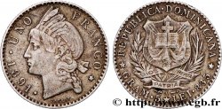 REPúBLICA DOMINICANA 1 Franco 1891 Paris MBC 