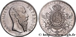 MEXICO 1 Peso Empereur Maximilien 1866 Mexico