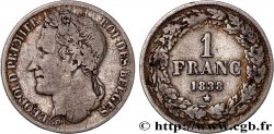 BELGIUM - KINGDOM OF BELGIUM - LEOPOLD I 1 Franc tête laurée 1838 Bruxelles
