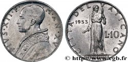 VATICANO Y ESTADOS PONTIFICIOS 10 Lire Pie XII an XV 1953 