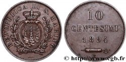 SAINT-MARIN 10 Centesimi écu aux trois tours 1894 Rome