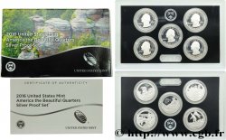 UNITED STATES OF AMERICA AMERICAN THE BEAUTIFUL - QUARTERS SILVER PROOF SET - 5 monnaies 2016 S- San Francisco