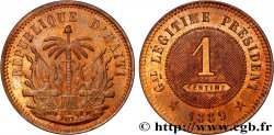 HAITI Essai en cuivre 1 Centime  1889 