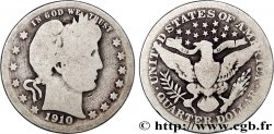 ÉTATS-UNIS D&nbsp;AMÉRIQUE 1/4 Dollar Barber 1910 Philadelphie