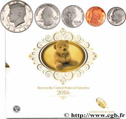 ÉTATS-UNIS D&nbsp;AMÉRIQUE BORN IN THE USA COIN SET - PROOF - 5 monnaies 2016 S- San Francisco