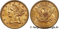 INVESTMENT GOLD 5 Dollars  Liberty  1895 Philadelphie