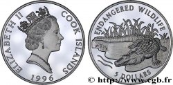 ÎLES COOK  5 Dollars Proof Faux-Gavial d’Afrique 1996  FDC 
