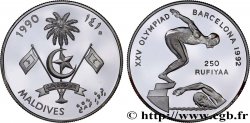 MALDIVES ISLANDS 250 Rufiyaa Proof XXVe Jeux Olympiques - Barcelone 1992 AH 1410 1990 