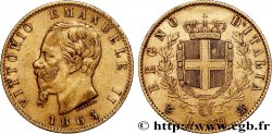 INVESTMENT GOLD 20 Lire Victor Emmanuel II 1863 Turin