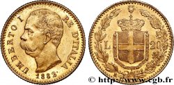 INVESTMENT GOLD 20 Lire Umberto Ier 1882 Rome