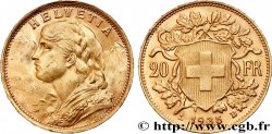 GOLD, PALLADIUM & PLATINUM INVESTMENT 20 Francs &nbsp;Vreneli&nbsp;  1935 Berne
