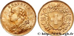 ORO, PALADIO Y PLATINO INVERSIÓN 20 Francs &nbsp;Vreneli&nbsp; 1935 Berne