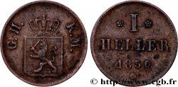 GERMANY - HESSE 1 Heller Hesse-Darmstadt 1850 