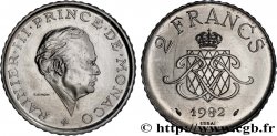 MONACO Essai 2 Francs en argent Rainier III 1982 Paris